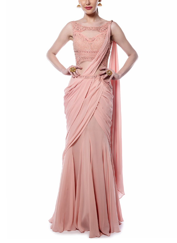 saree type gown